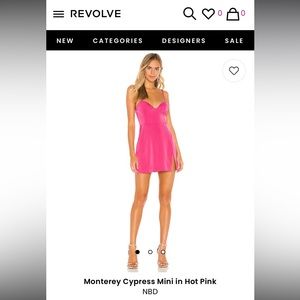 Revolve / NBD - Monterey Cypress Mini in Hot Pink